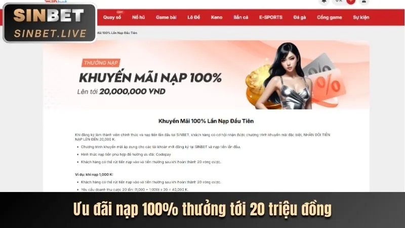 Ưu Đãi Nạp Tiền Lần Đầu 12bet